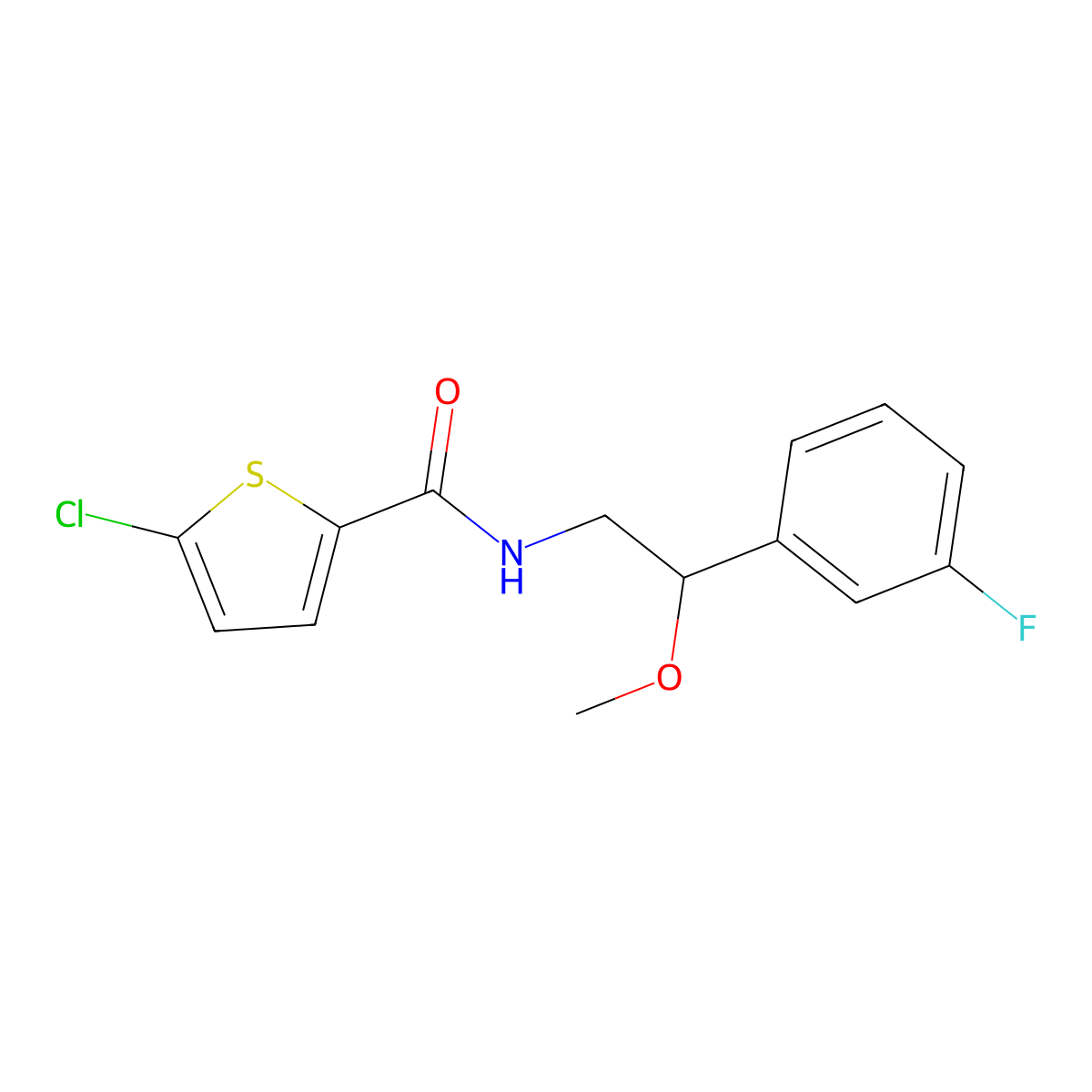 5-Chloro-N-[2-(3-fluorophenyl)-2-methoxyethyl]thiophene-2-carboxamide molecular structure, CAS 1797876-40-4