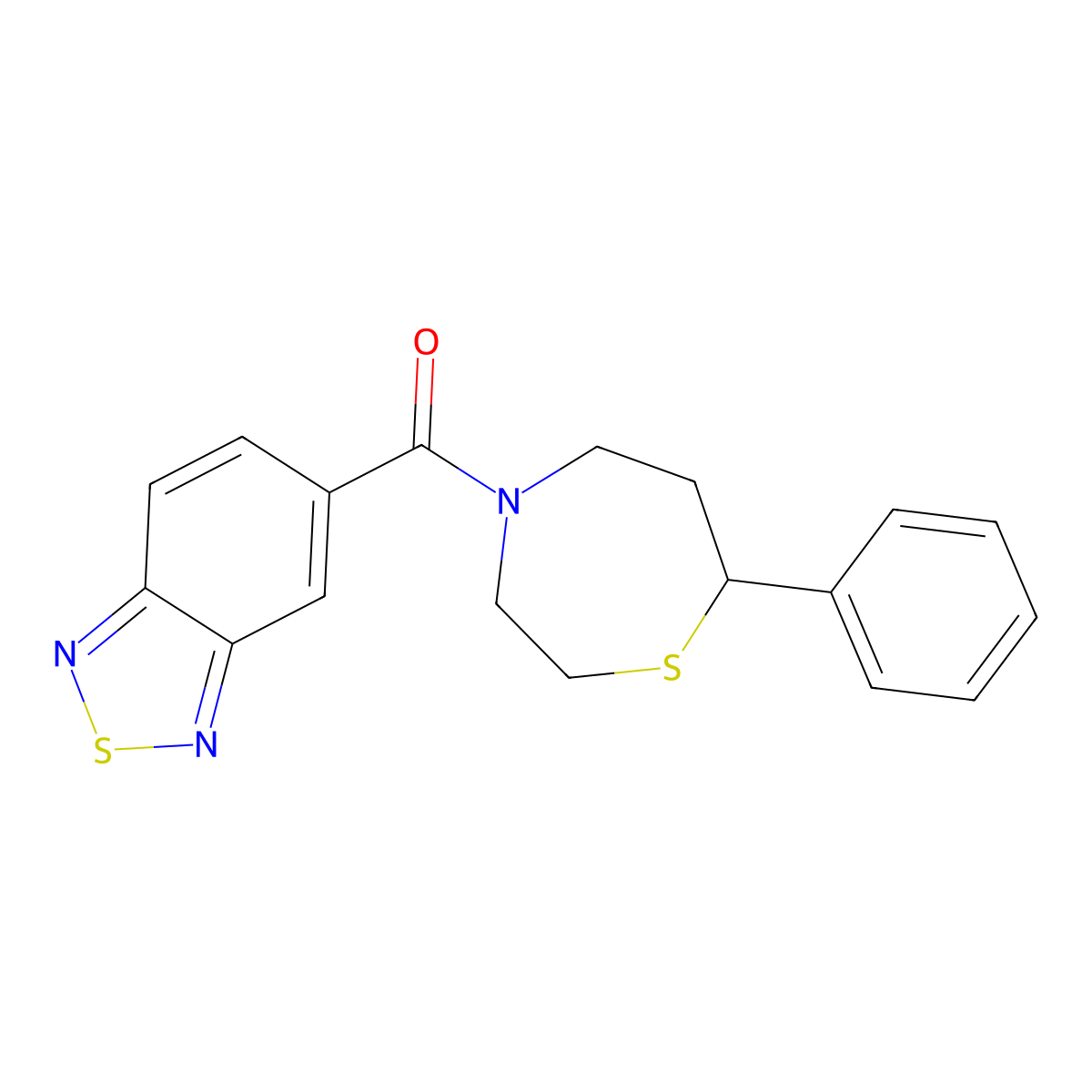 Benzo[c][1,2,5]thiadiazol-5-yl(7-phenyl-1,4-thiazepan-4-yl)methanone molecular structure, CAS 1797876-64-2
