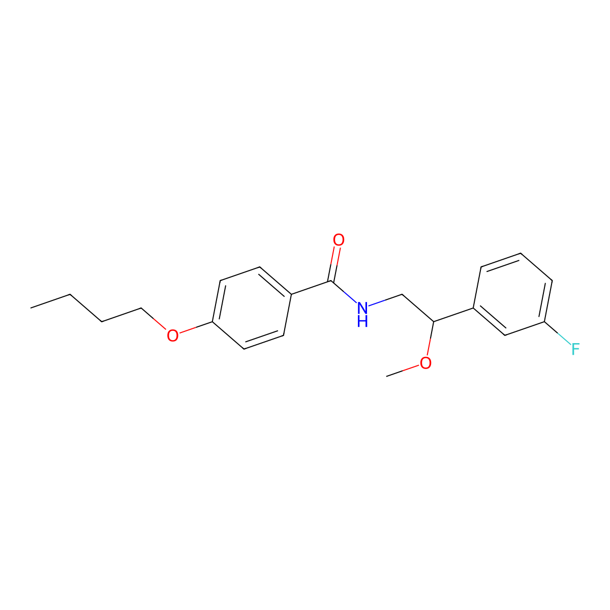4-butoxy-N-[2-(3-fluorophenyl)-2-methoxyethyl]benzamide molecular structure, CAS 1797876-65-3