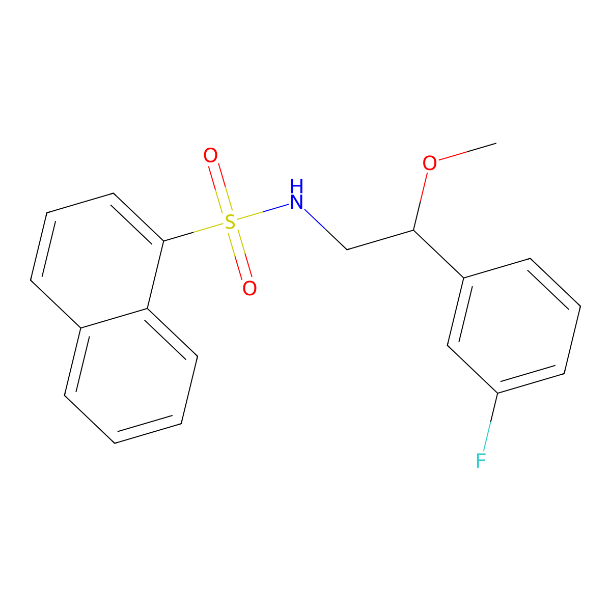 N-[2-(3-fluorophenyl)-2-methoxyethyl]naphthalene-1-sulfonamide molecular structure, CAS 1797876-97-1