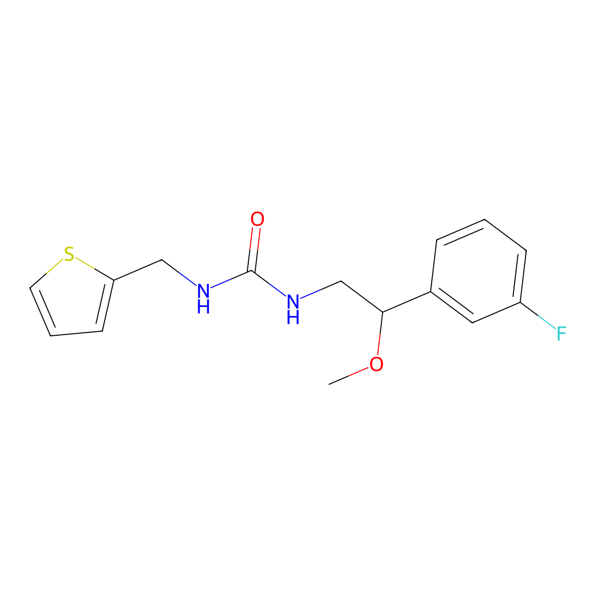 1-(2-(3-Fluorophenyl)-2-methoxyethyl)-3-(thiophen-2-ylmethyl)urea molecular structure, CAS 1797877-08-7