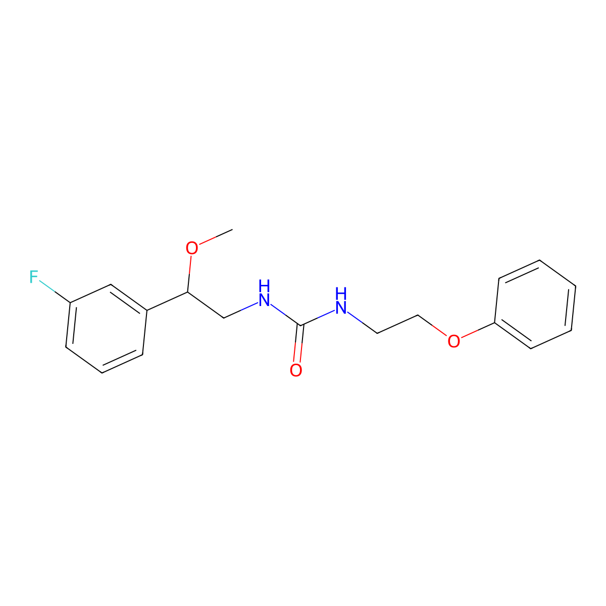1-(2-(3-Fluorophenyl)-2-methoxyethyl)-3-(2-phenoxyethyl)urea molecular structure, CAS 1797877-16-7