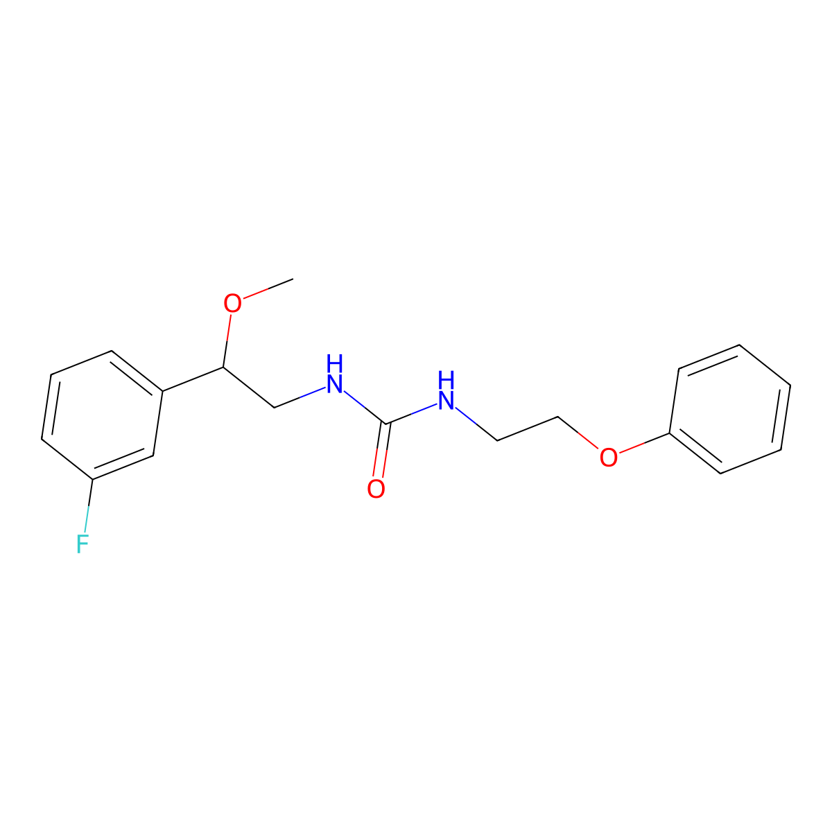 1-(2-(3-Fluorophenyl)-2-methoxyethyl)-3-(2-phenoxyethyl)urea molecular structure, CAS 1797877-16-7