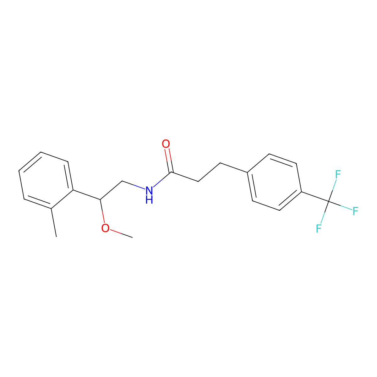 N-(2-methoxy-2-(o-tolyl)ethyl)-3-(4-(trifluoromethyl)phenyl)propanamide molecular structure, CAS 1797878-08-0