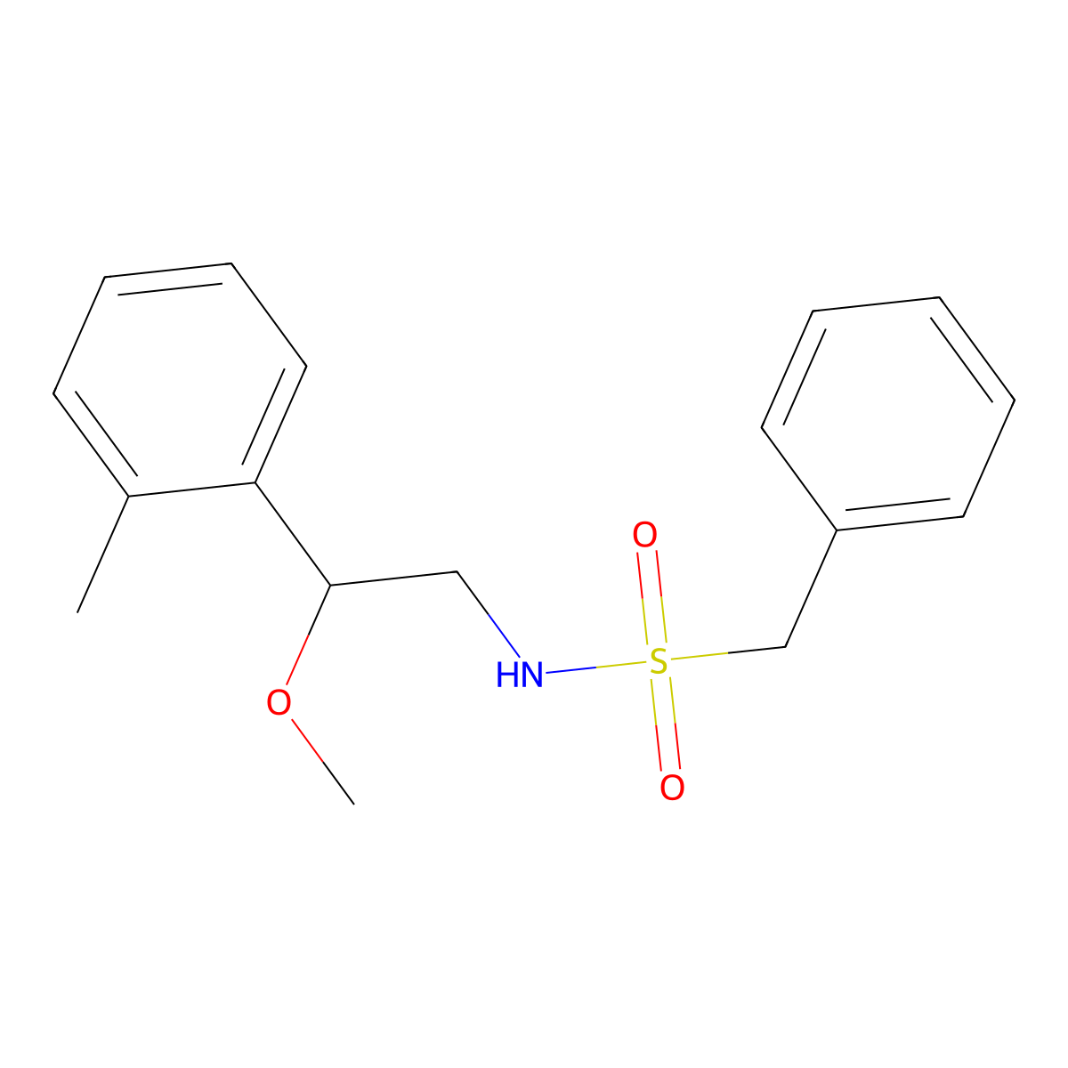 N-(2-methoxy-2-(o-tolyl)ethyl)-1-phenylmethanesulfonamide molecular structure, CAS 1797878-30-8