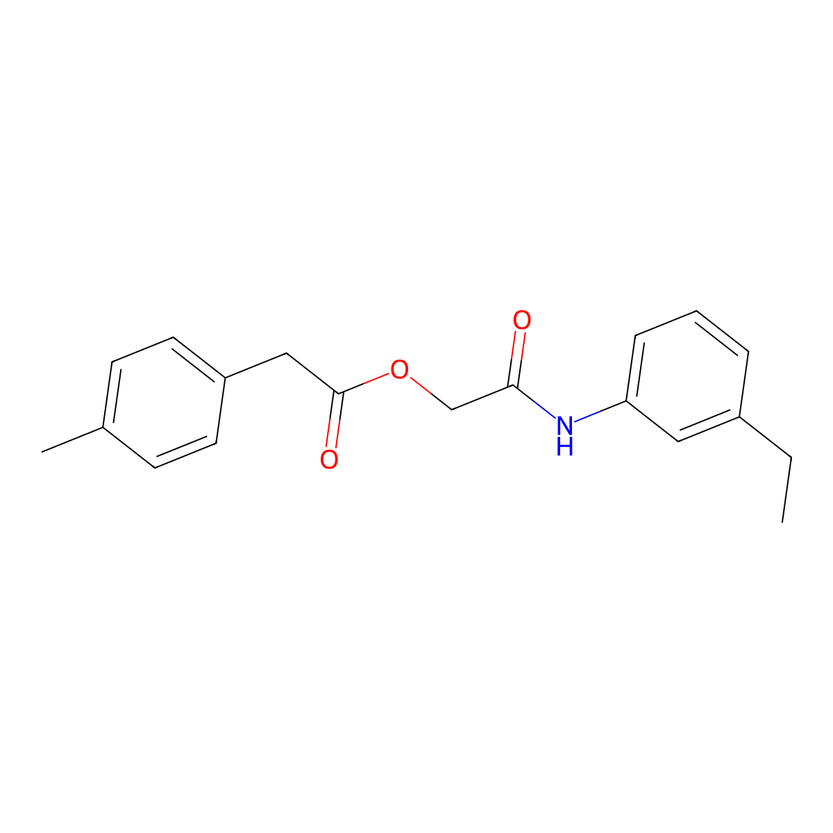 2-[(3-Ethylphenyl)amino]-2-oxoethyl (4-methylphenyl)acetate molecular structure, CAS 1797878-37-5