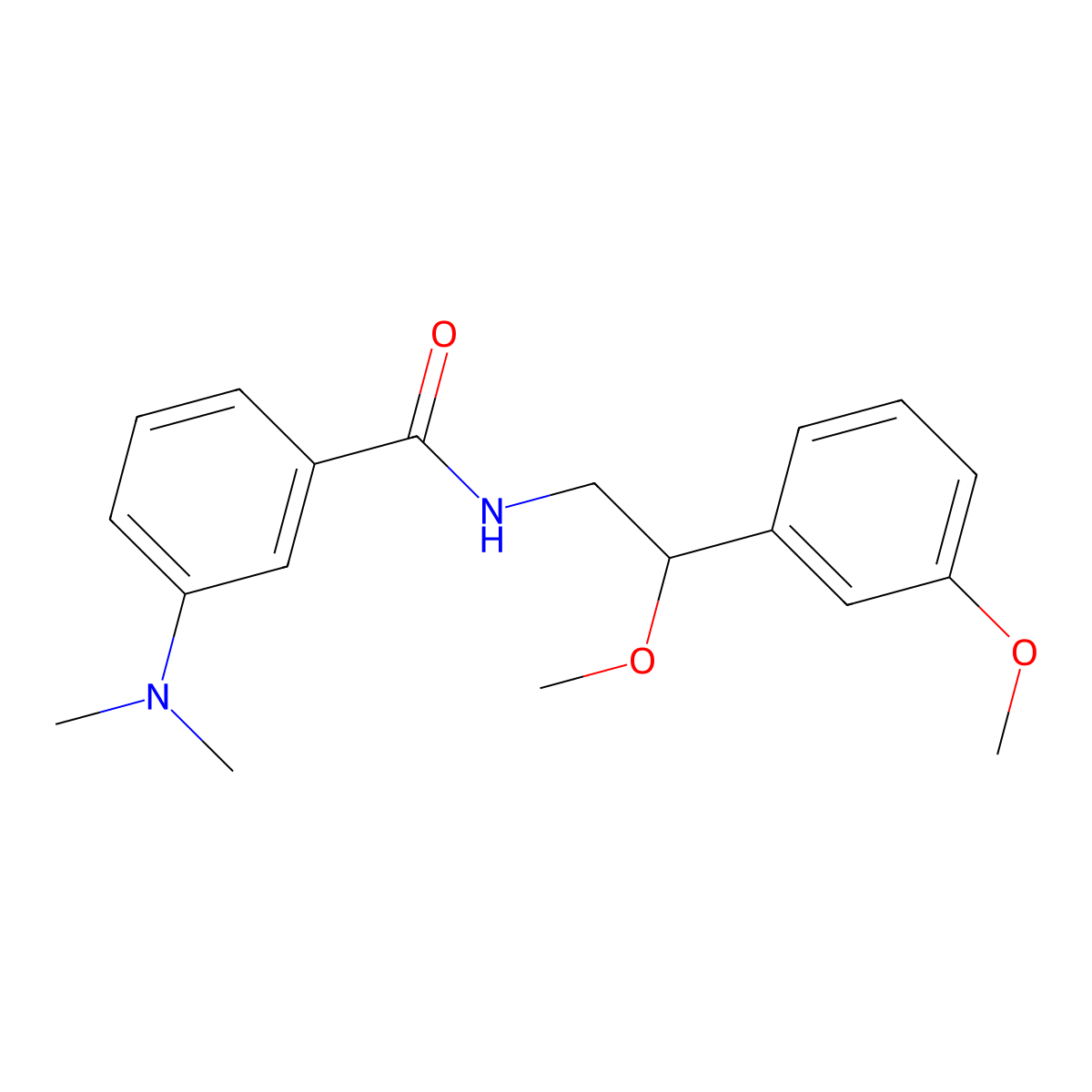 3-(dimethylamino)-N-[2-methoxy-2-(3-methoxyphenyl)ethyl]benzamide molecular structure, CAS 1797879-51-6
