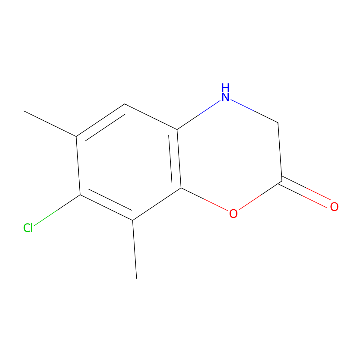 7-chloro-6,8-dimethyl-3,4-dihydro-2H-1,4-benzoxazin-2-one molecular structure, CAS 1797879-66-3
