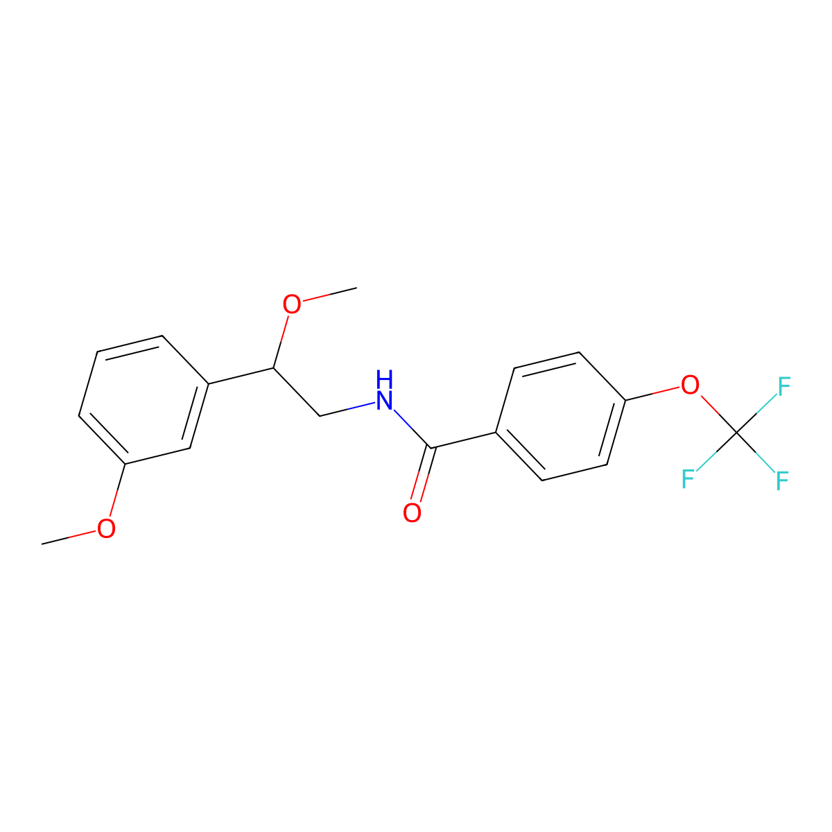 N-[2-methoxy-2-(3-methoxyphenyl)ethyl]-4-(trifluoromethoxy)benzamide molecular structure, CAS 1797879-88-9
