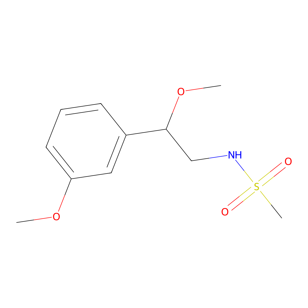 N-[2-methoxy-2-(3-methoxyphenyl)ethyl]methanesulfonamide molecular structure, CAS 1797880-08-0