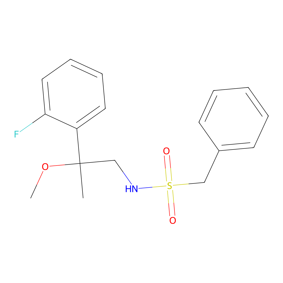 N-[2-(2-Fluorophenyl)-2-methoxypropyl]-1-phenylmethanesulfonamide molecular structure, CAS 1797881-17-4