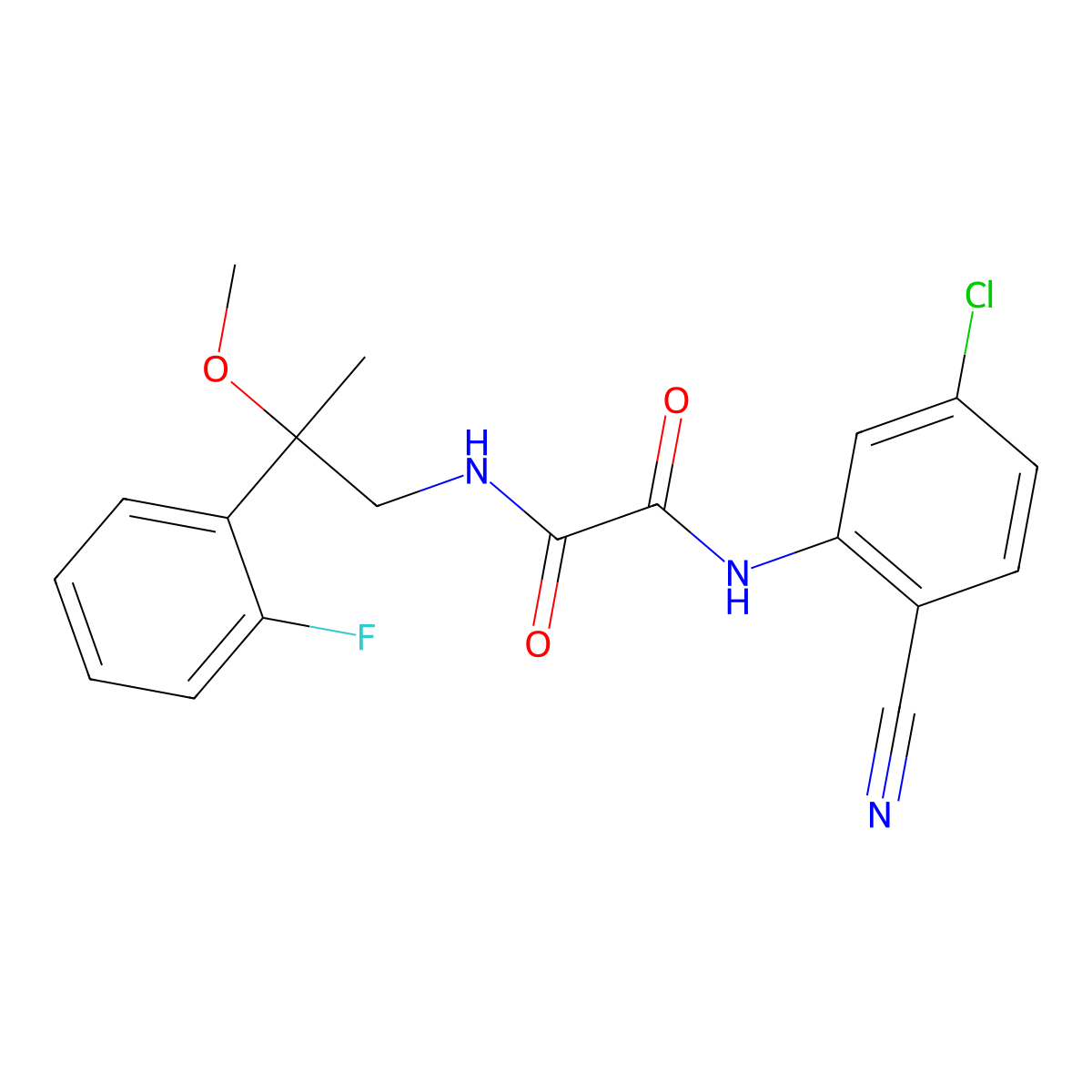 N1-(5-chloro-2-cyanophenyl)-N2-(2-(2-fluorophenyl)-2-methoxypropyl)oxalamide molecular structure, CAS 1797881-45-8