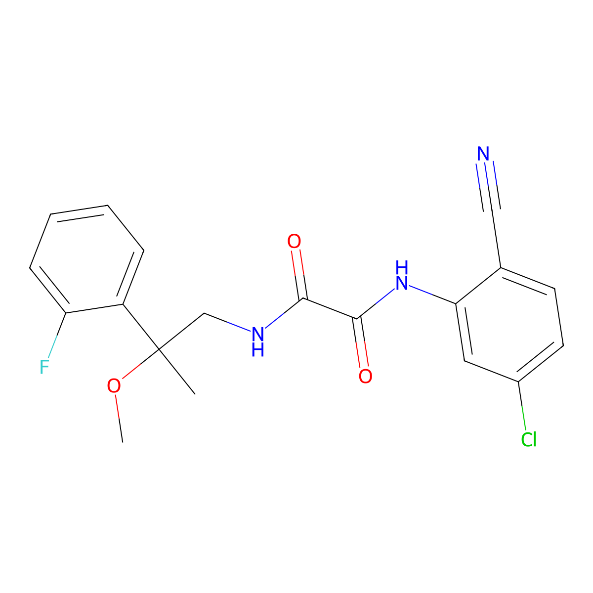 N1-(5-chloro-2-cyanophenyl)-N2-(2-(2-fluorophenyl)-2-methoxypropyl)oxalamide molecular structure, CAS 1797881-45-8