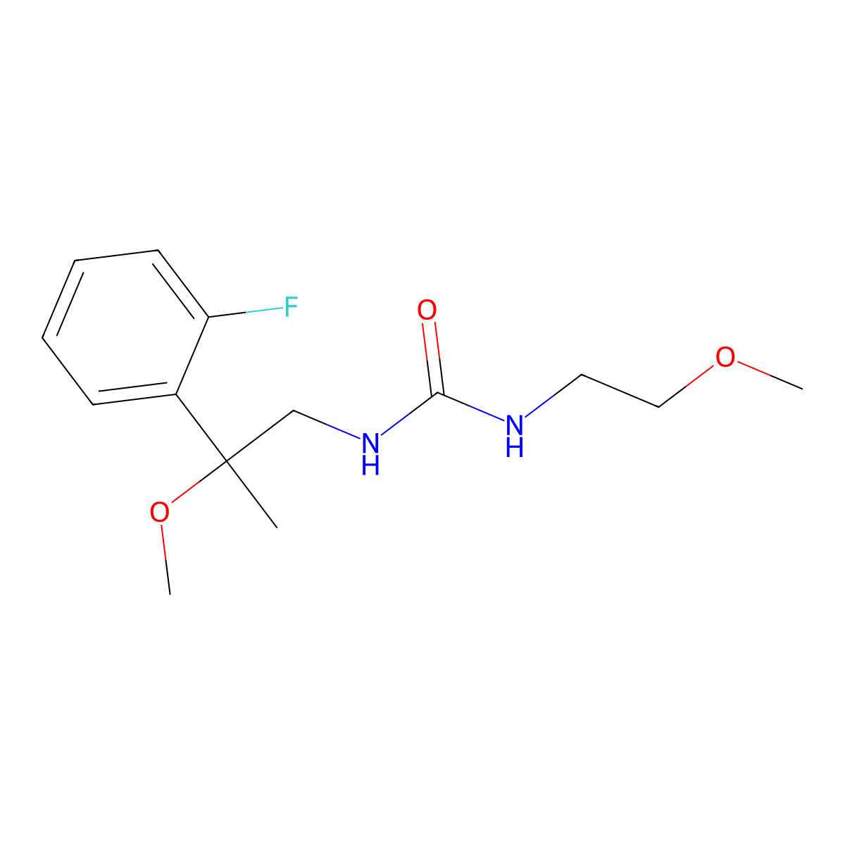 1-[2-(2-Fluorophenyl)-2-methoxypropyl]-3-(2-methoxyethyl)urea molecular structure, CAS 1797881-52-7