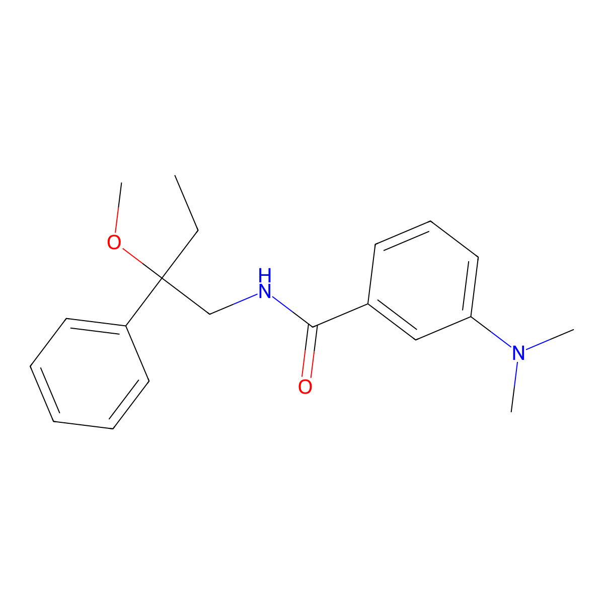 3-(dimethylamino)-N-(2-methoxy-2-phenylbutyl)benzamide molecular structure, CAS 1797881-60-7
