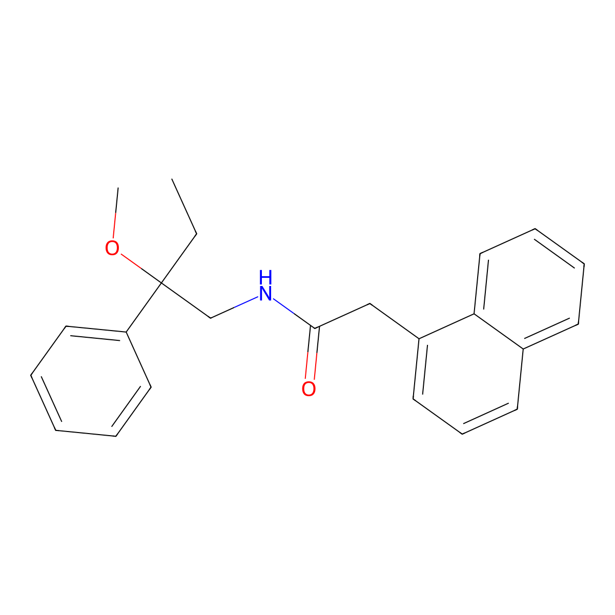N-(2-methoxy-2-phenylbutyl)-2-(naphthalen-1-yl)acetamide molecular structure, CAS 1797881-66-3