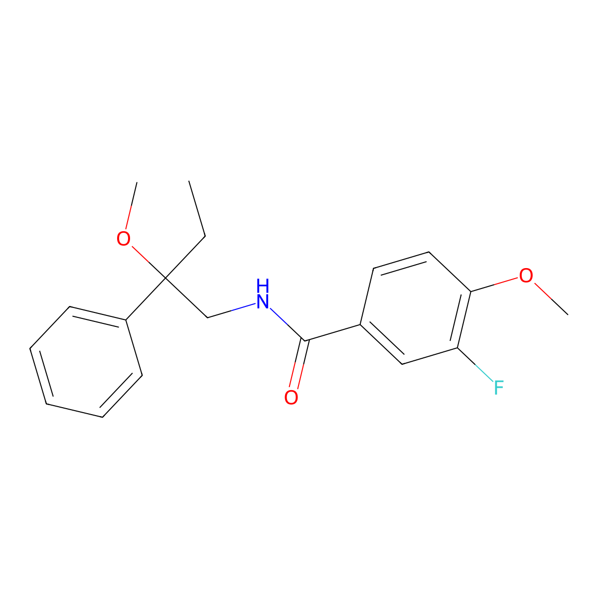 3-fluoro-4-methoxy-N-(2-methoxy-2-phenylbutyl)benzamide molecular structure, CAS 1797881-84-5