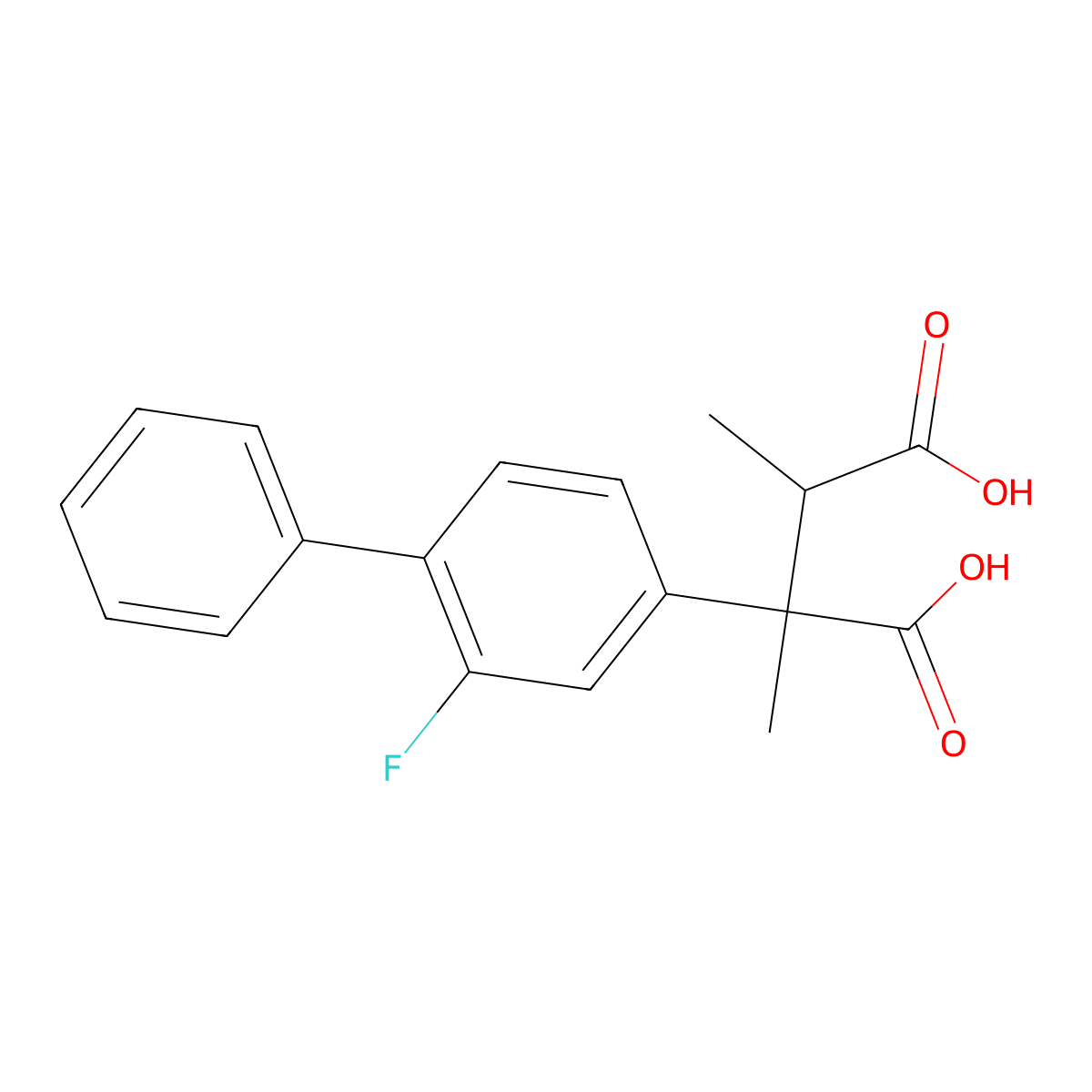 2-(2-Fluoro-[1,1'-biphenyl]-4-yl)-2,3-dimethylsuccinic acid molecular structure, CAS 1797883-74-9