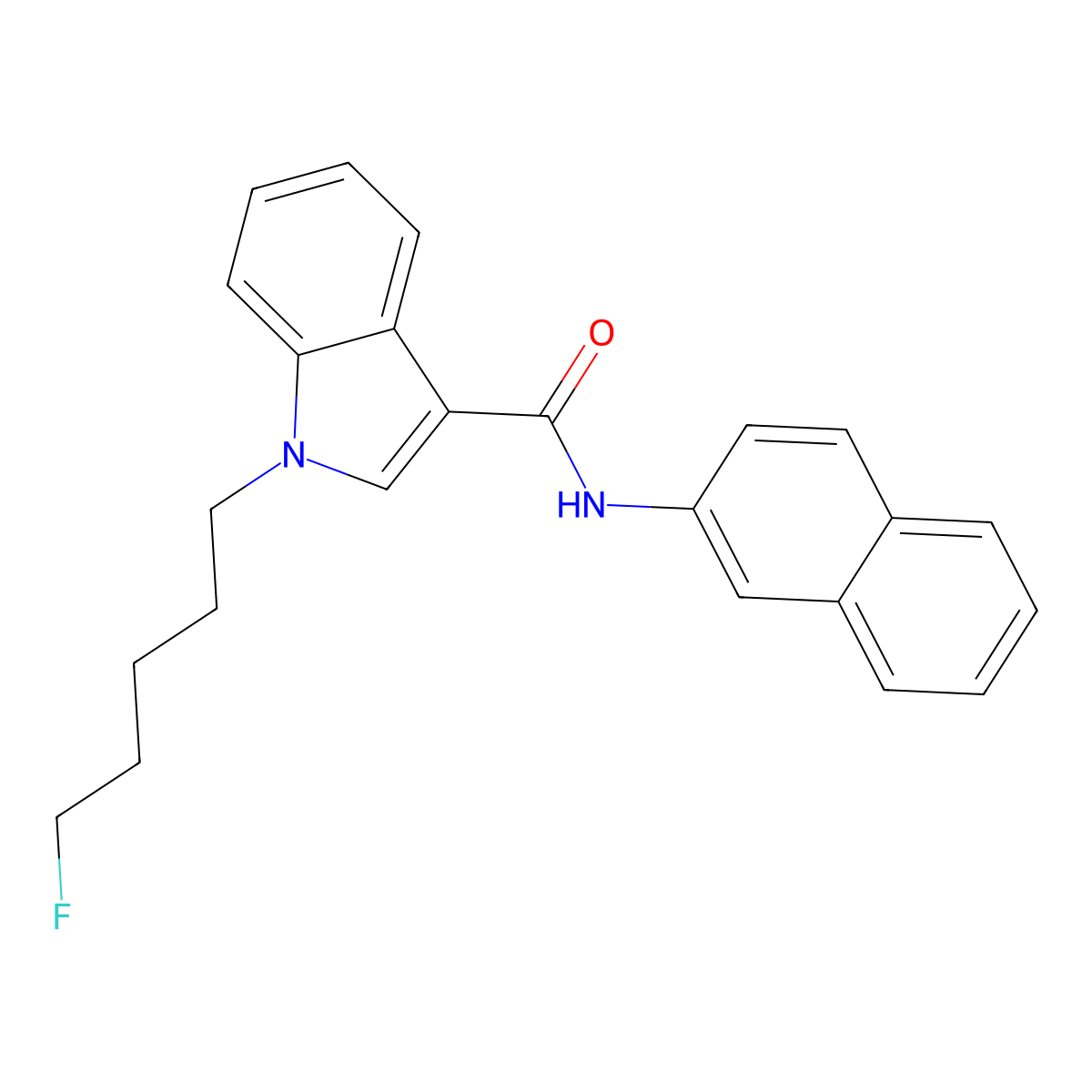1-(5-Fluoropentyl)-N-2-naphthalenyl-1H-indole-3-carboxamide molecular structure, CAS 1797883-78-3