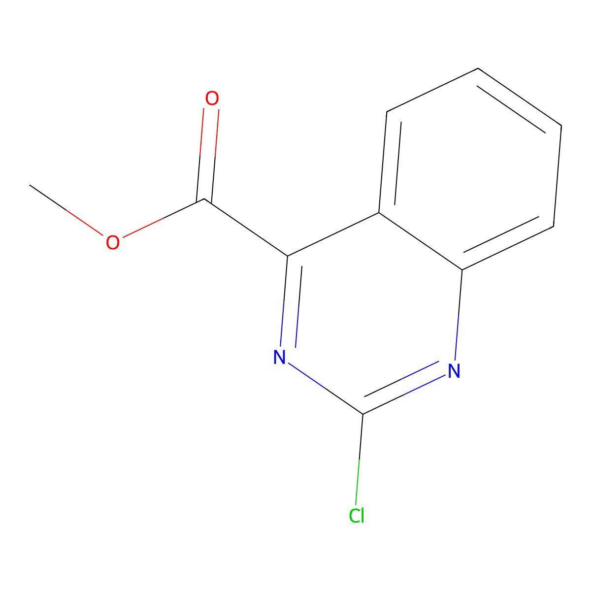 Methyl 2-chloroquinazoline-4-carboxylate molecular structure, CAS 1797884-06-0