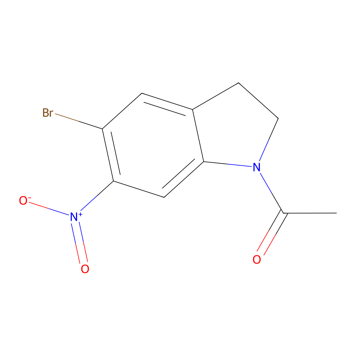 1-(5-bromo-6-nitro-2,3-dihydro-1H-indol-1-yl)ethan-1-one molecular structure, CAS 1797887-29-6