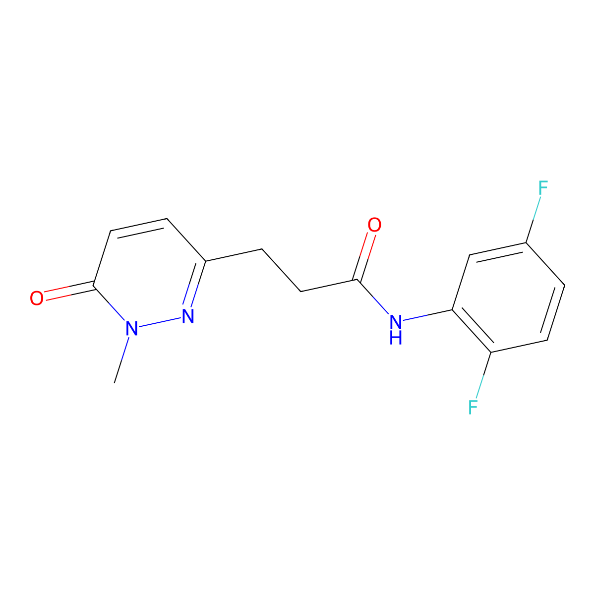 N-(2,5-difluorophenyl)-3-(1-methyl-6-oxo-1,6-dihydropyridazin-3-yl)propanamide molecular structure, CAS 1797888-77-7