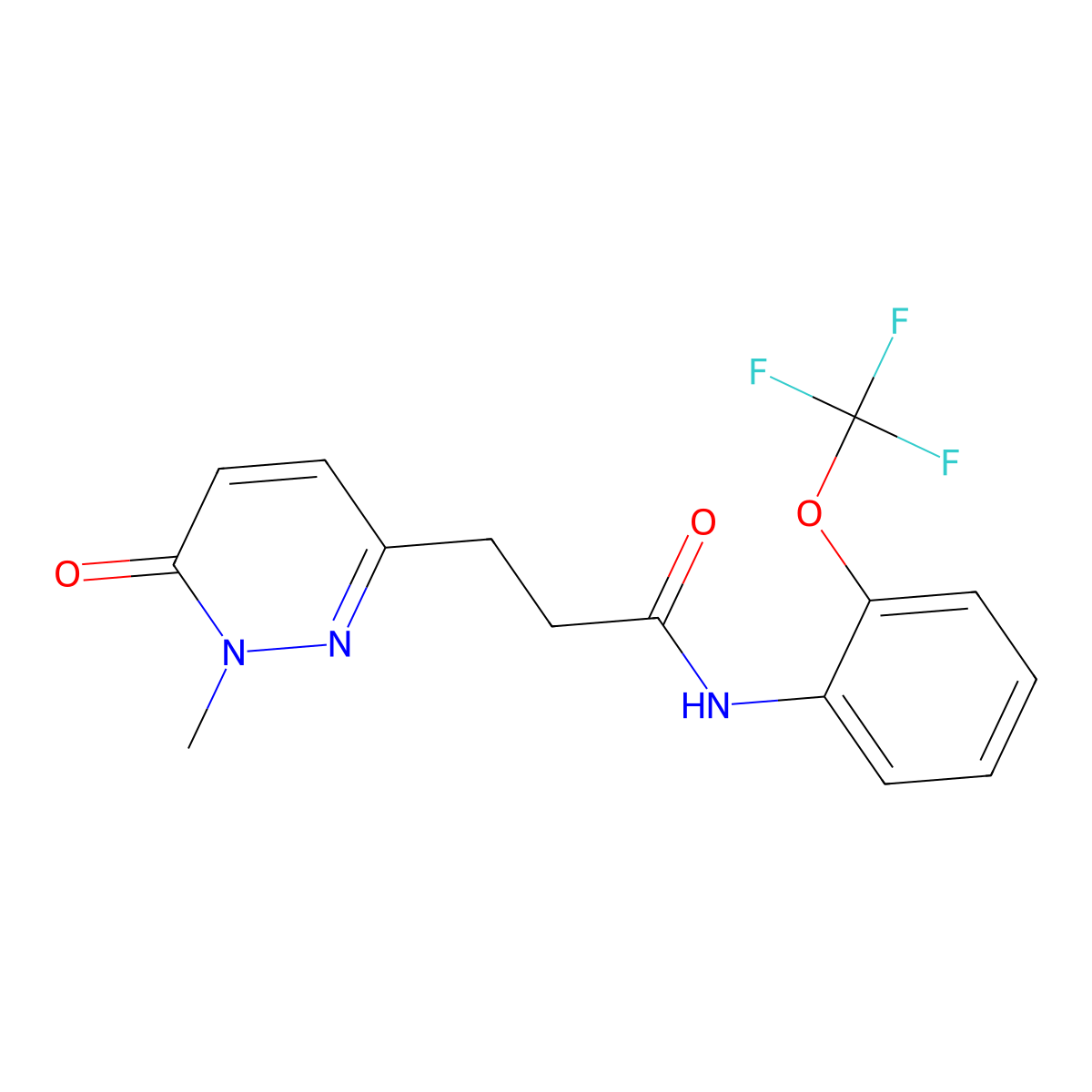 3-(1-methyl-6-oxo-1,6-dihydropyridazin-3-yl)-N-(2-(trifluoromethoxy)phenyl)propanamide molecular structure, CAS 1797888-83-5