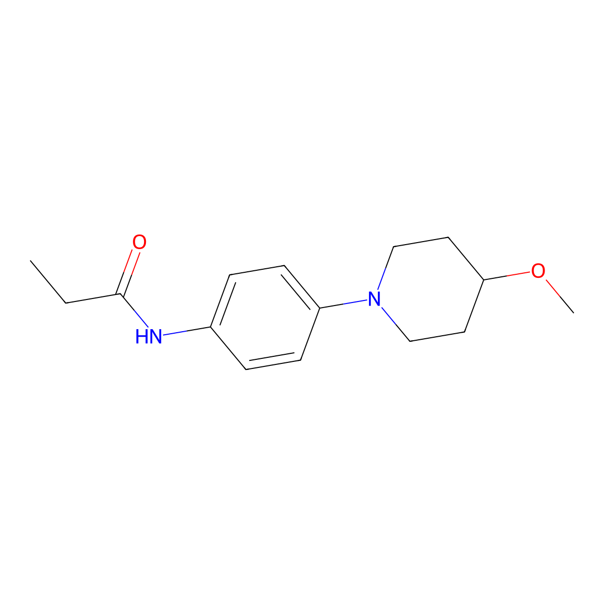 N-(4-(4-methoxypiperidin-1-yl)phenyl)propionamide molecular structure, CAS 1797888-87-9