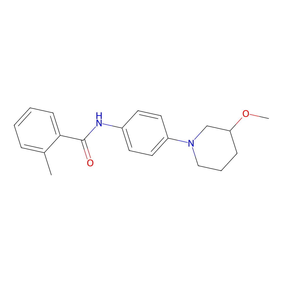 N-[4-(3-Methoxypiperidin-1-YL)phenyl]-2-methylbenzamide molecular structure, CAS 1797889-39-4