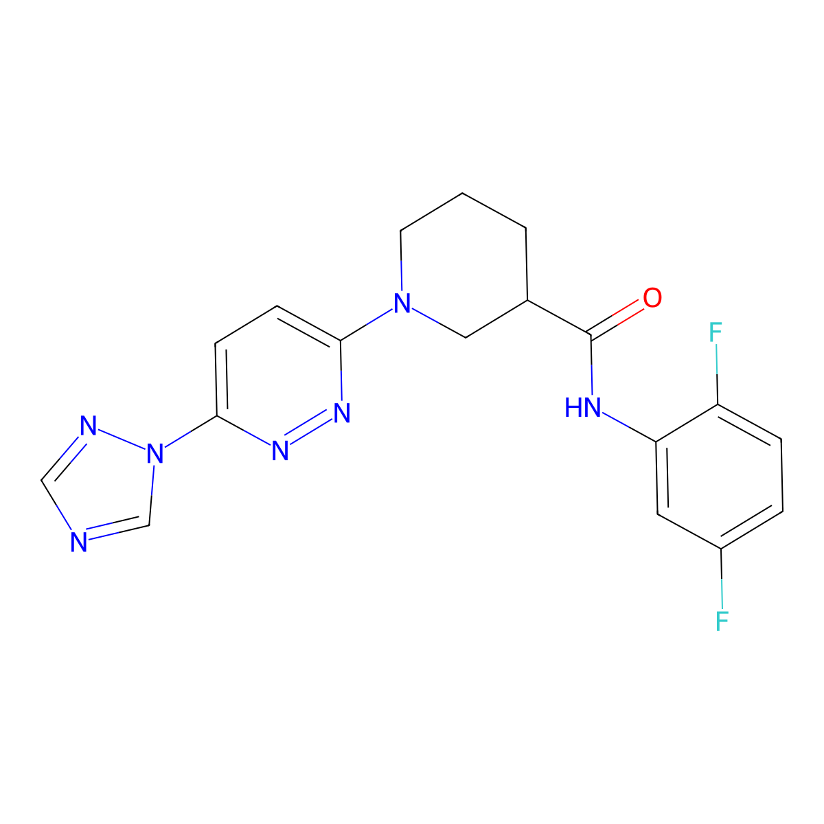1-(6-(1H-1,2,4-triazol-1-yl)pyridazin-3-yl)-N-(2,5-difluorophenyl)piperidine-3-carboxamide molecular structure, CAS 1797889-62-3