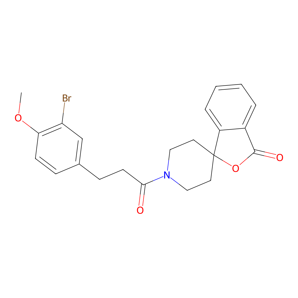 1'-[3-(3-bromo-4-methoxyphenyl)propanoyl]-3H-spiro[2-benzofuran-1,4'-piperidine]-3-one molecular structure, CAS 1797890-28-8