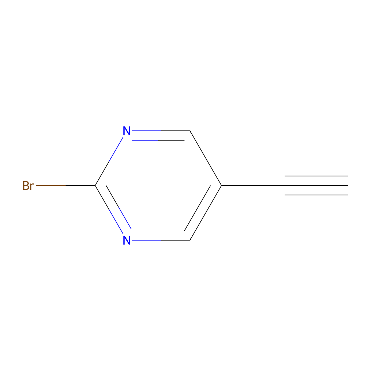 2-Bromo-5-ethynylpyrimidine molecular structure, CAS 1797890-53-9