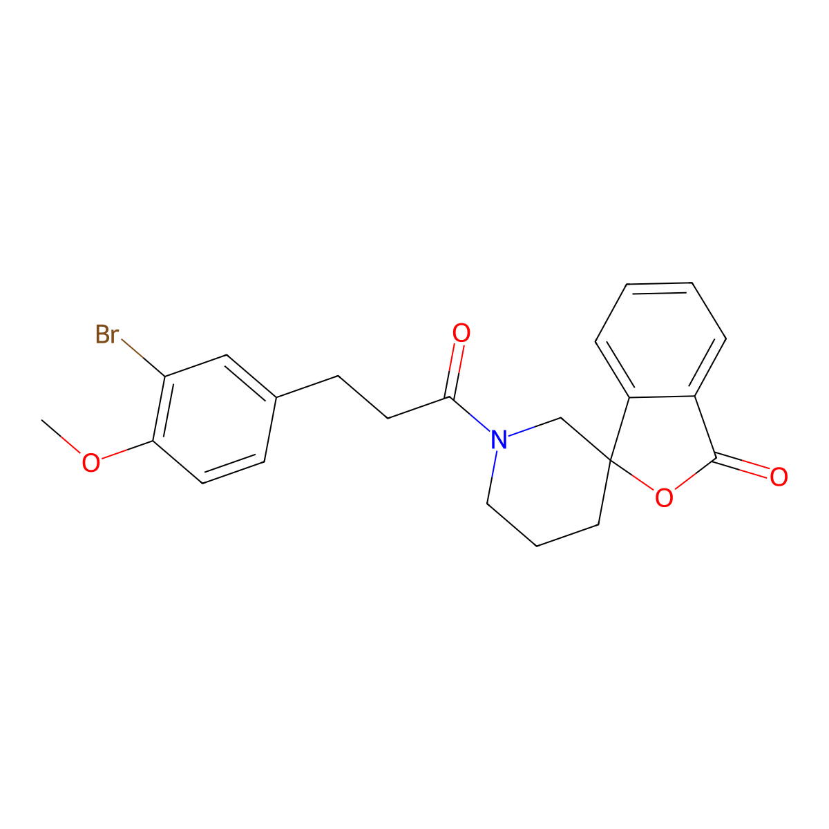 1'-[3-(3-bromo-4-methoxyphenyl)propanoyl]-3H-spiro[2-benzofuran-1,3'-piperidine]-3-one molecular structure, CAS 1797890-71-1