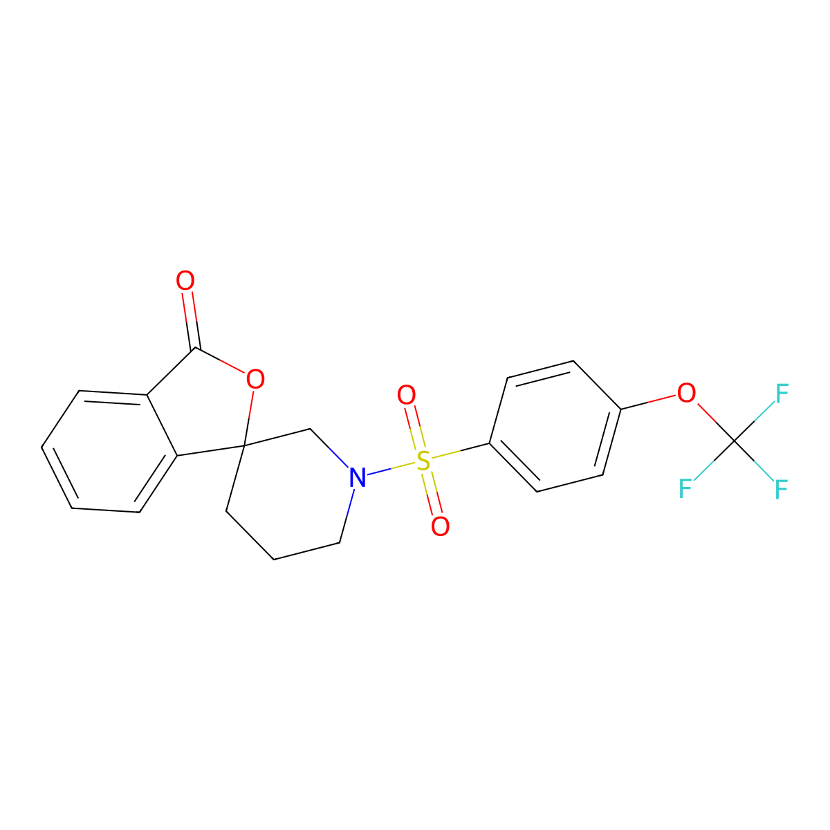 1'-((4-(trifluoromethoxy)phenyl)sulfonyl)-3H-spiro[isobenzofuran-1,3'-piperidin]-3-one molecular structure, CAS 1797891-07-6