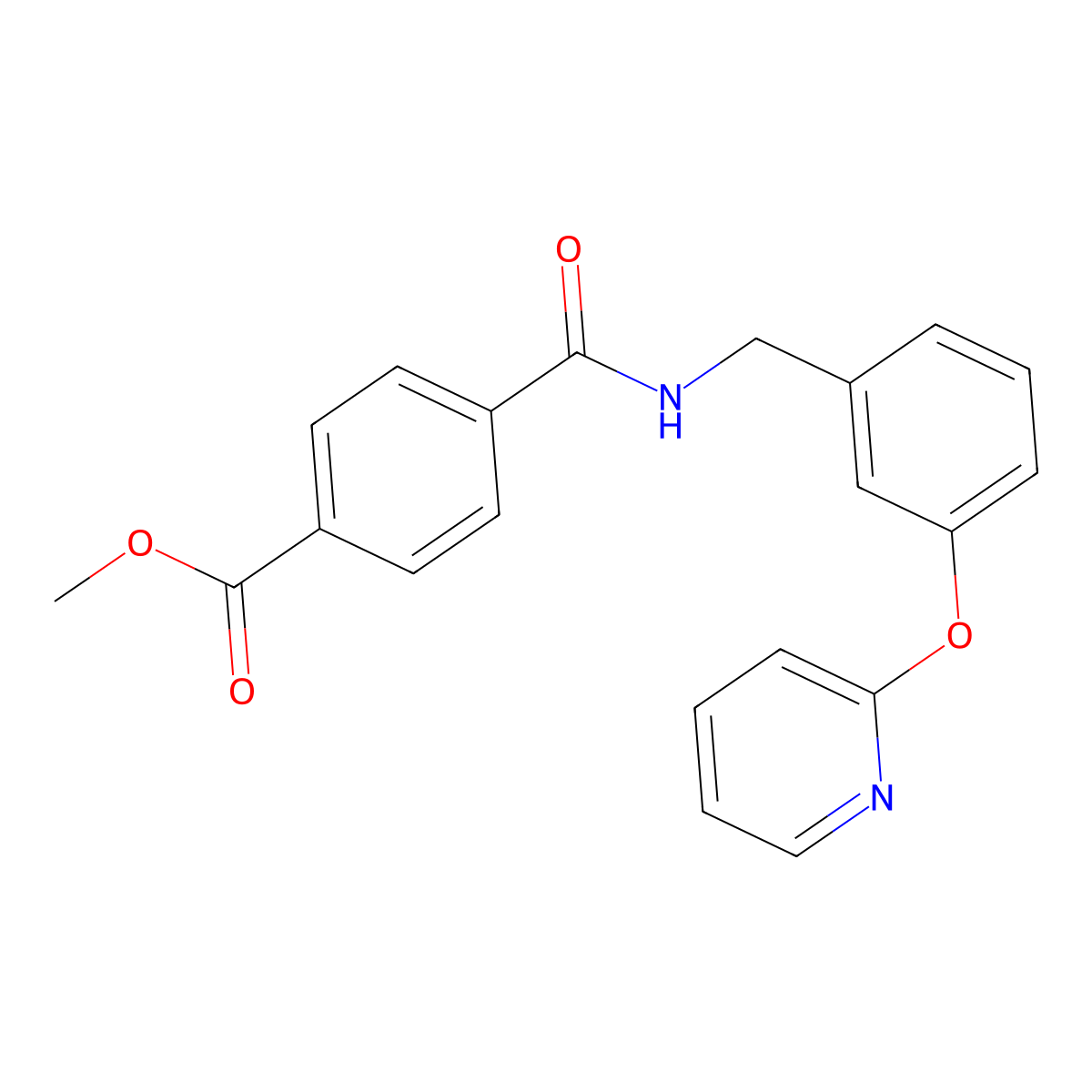 Methyl 4-((3-(pyridin-2-yloxy)benzyl)carbamoyl)benzoate molecular structure, CAS 1797891-13-4