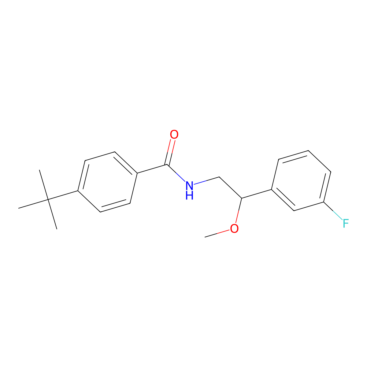 4-(tert-butyl)-N-(2-(3-fluorophenyl)-2-methoxyethyl)benzamide molecular structure, CAS 1797891-51-0