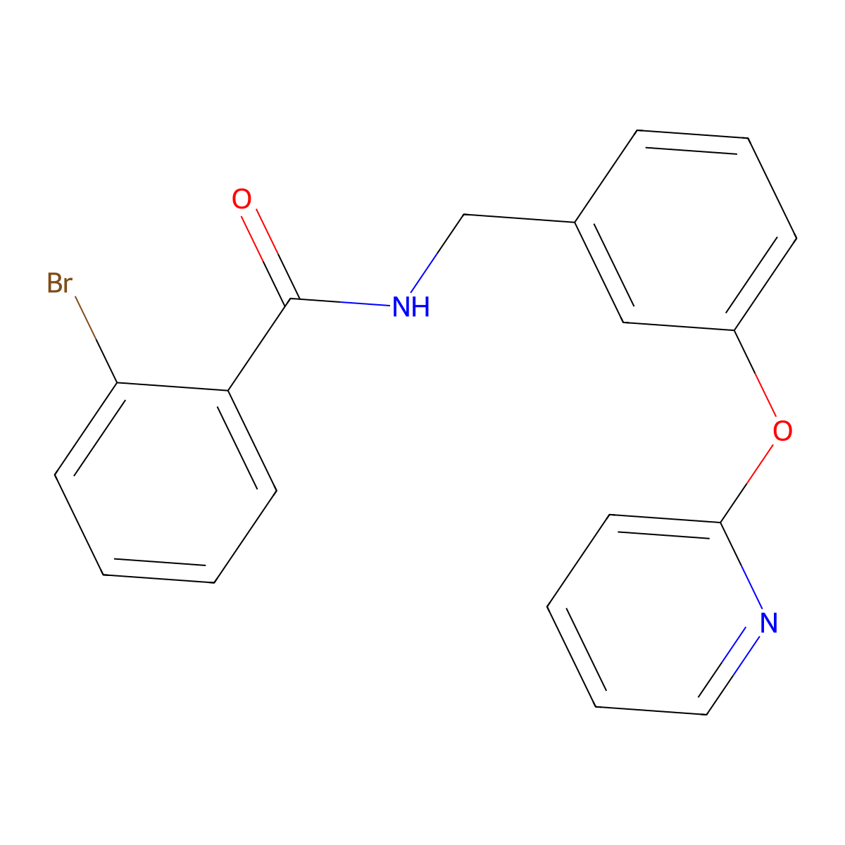 2-bromo-N-(3-(pyridin-2-yloxy)benzyl)benzamide molecular structure, CAS 1797891-60-1