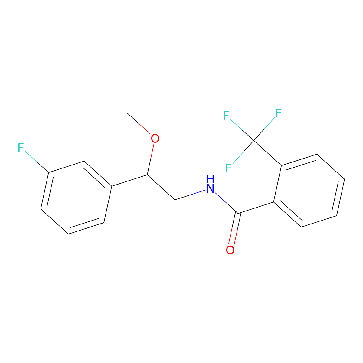 N-[2-(3-Fluorophenyl)-2-methoxyethyl]-2-(trifluoromethyl)benzamide molecular structure, CAS 1797891-76-9
