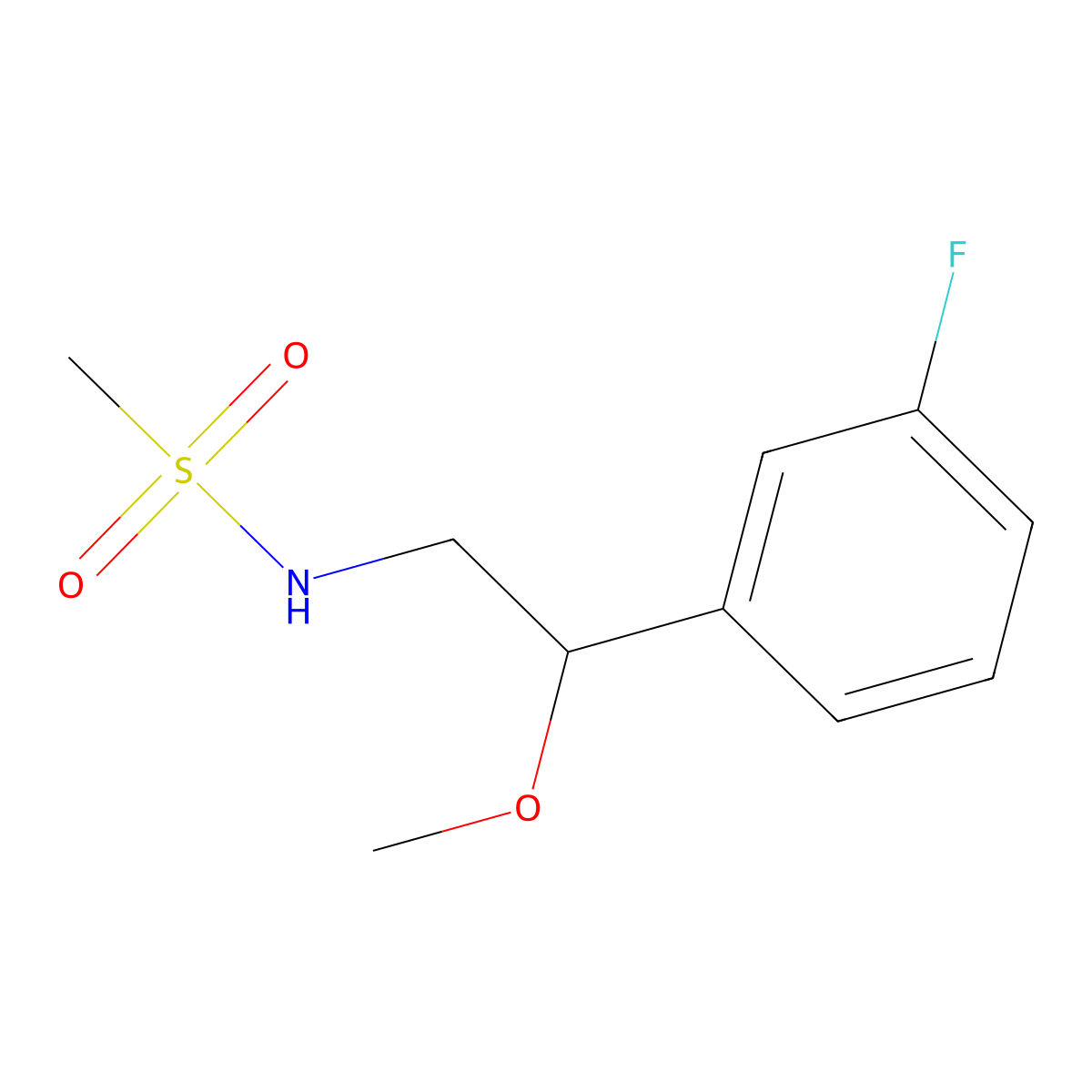 N-[2-(3-fluorophenyl)-2-methoxyethyl]methanesulfonamide molecular structure, CAS 1797891-85-0
