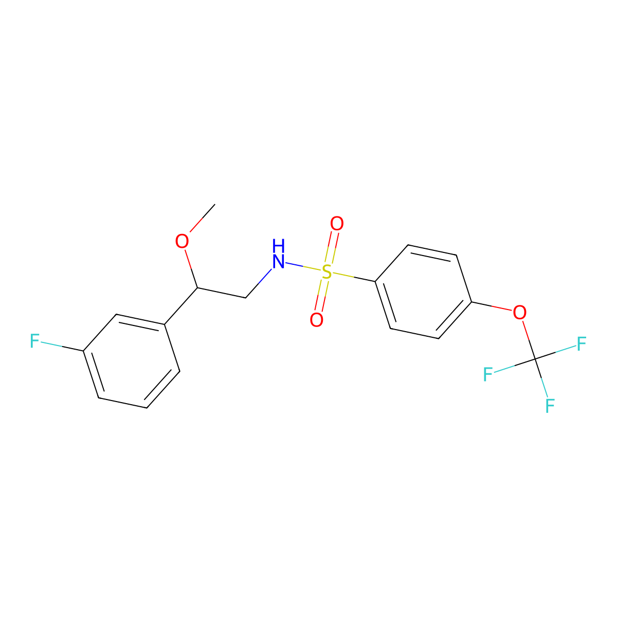 N-(2-(3-fluorophenyl)-2-methoxyethyl)-4-(trifluoromethoxy)benzenesulfonamide molecular structure, CAS 1797891-97-4