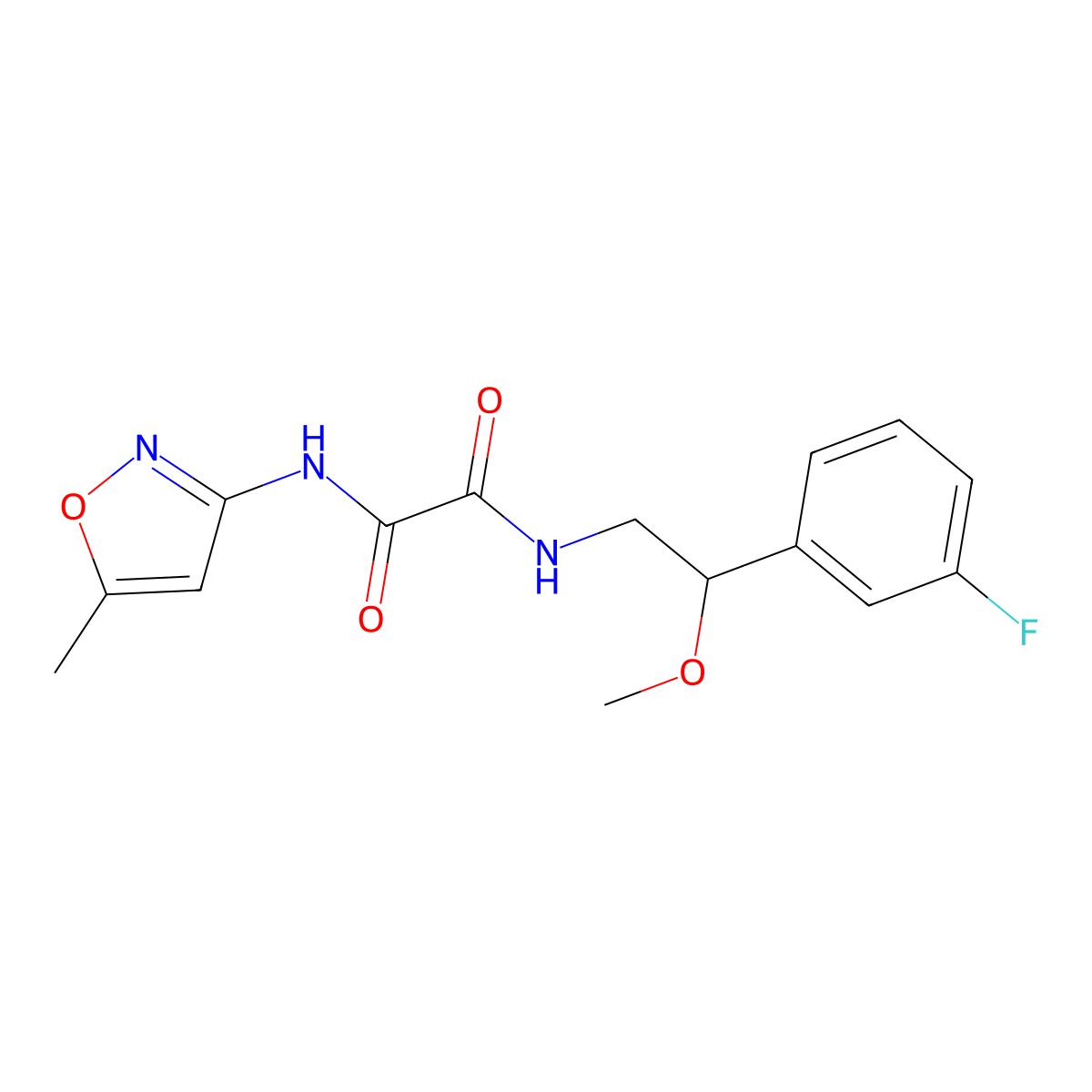 N1-(2-(3-fluorophenyl)-2-methoxyethyl)-N2-(5-methylisoxazol-3-yl)oxalamide molecular structure, CAS 1797891-99-6