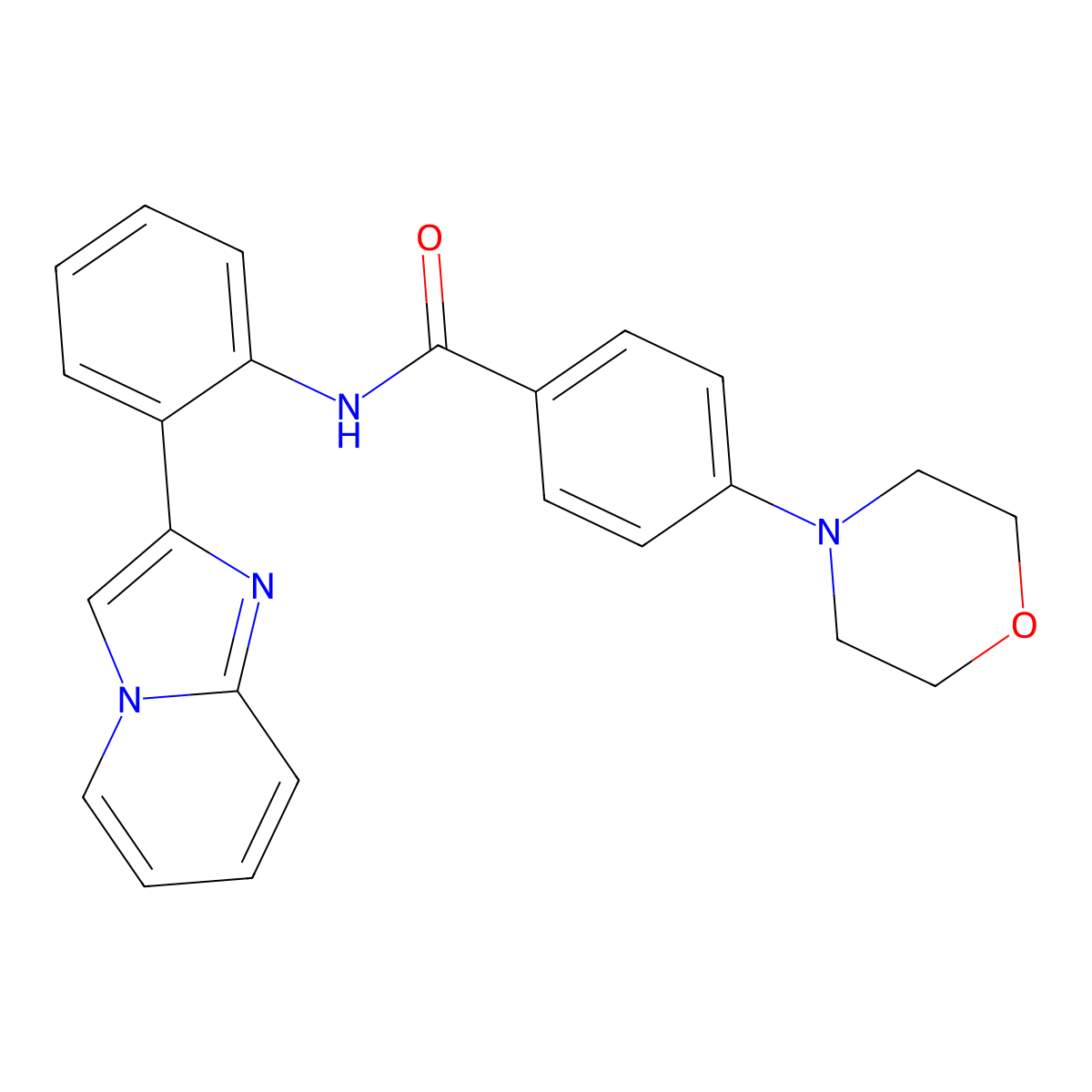 N-(2-(imidazo[1,2-a]pyridin-2-yl)phenyl)-4-morpholinobenzamide molecular structure, CAS 1797892-09-1