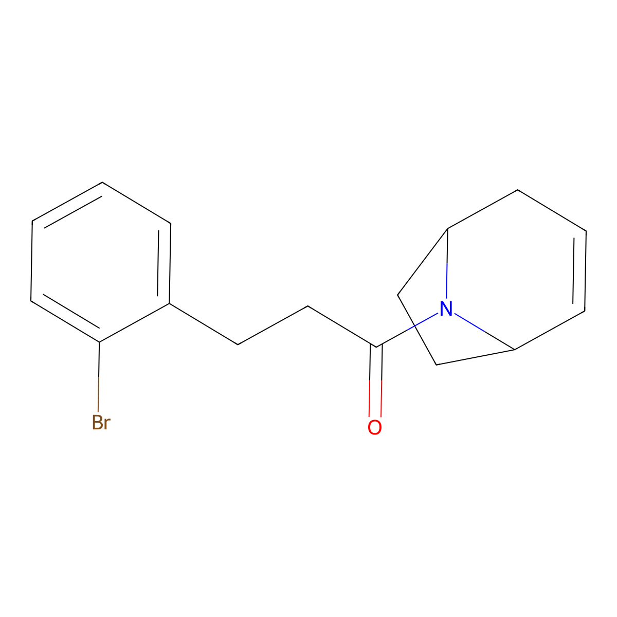 1-((1R,5S)-8-azabicyclo[3.2.1]oct-2-en-8-yl)-3-(2-bromophenyl)propan-1-one molecular structure, CAS 1797892-26-2