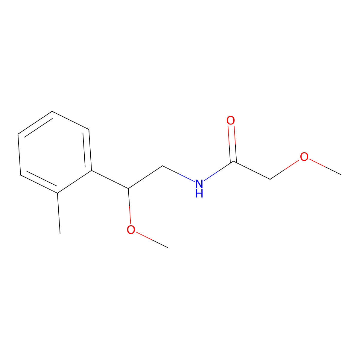 2-methoxy-N-(2-methoxy-2-(o-tolyl)ethyl)acetamide molecular structure, CAS 1797892-28-4