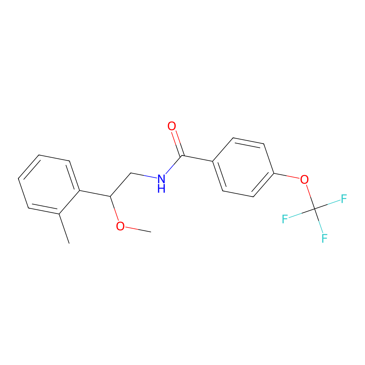 N-(2-methoxy-2-(o-tolyl)ethyl)-4-(trifluoromethoxy)benzamide molecular structure, CAS 1797892-68-2