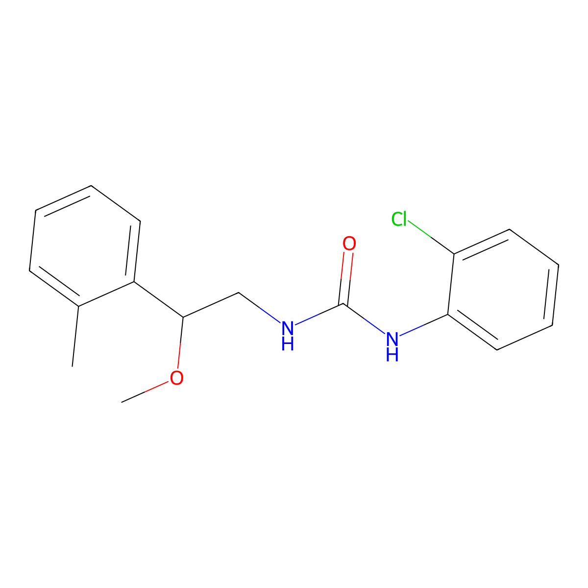1-(2-Chlorophenyl)-3-(2-methoxy-2-(o-tolyl)ethyl)urea molecular structure, CAS 1797893-19-6