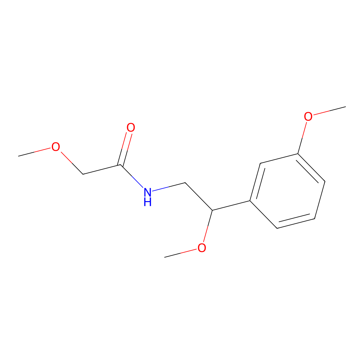 2-methoxy-N-[2-methoxy-2-(3-methoxyphenyl)ethyl]acetamide molecular structure, CAS 1797893-22-1