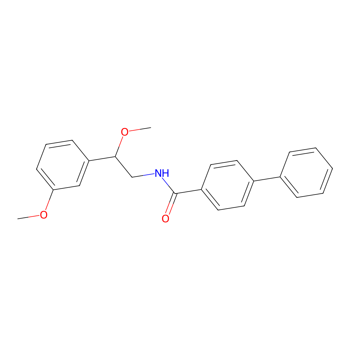 N-[2-methoxy-2-(3-methoxyphenyl)ethyl]-[1,1'-biphenyl]-4-carboxamide molecular structure, CAS 1797893-31-2