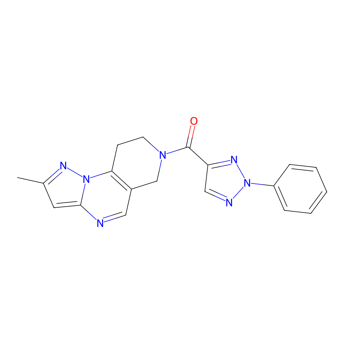 4-methyl-11-(2-phenyl-2H-1,2,3-triazole-4-carbonyl)-2,3,7,11-tetraazatricyclo[7.4.0.0^{2,6}]trideca-1(9),3,5,7-tetraene molecular structure, CAS 1797893-34-5