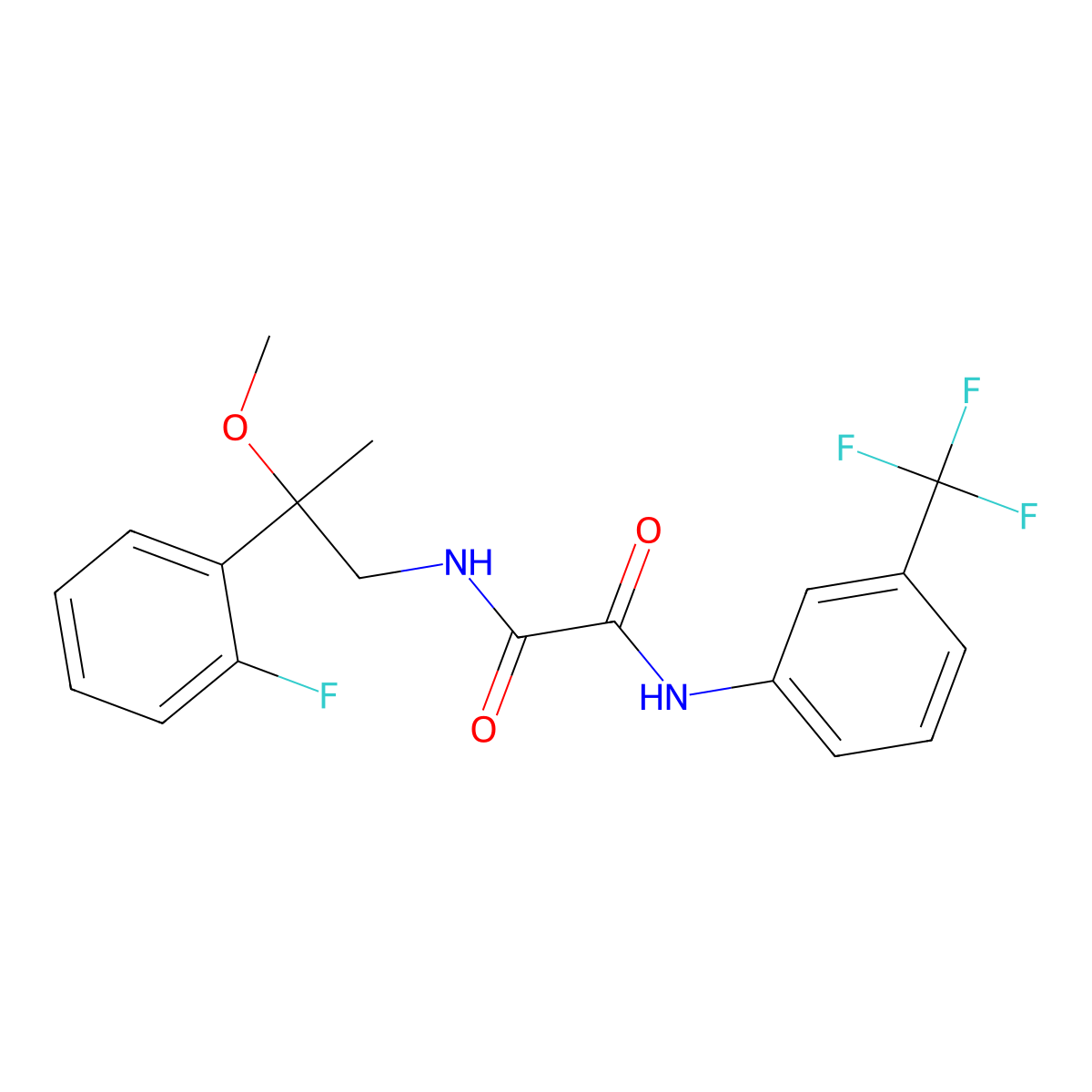 N1-(2-(2-fluorophenyl)-2-methoxypropyl)-N2-(3-(trifluoromethyl)phenyl)oxalamide molecular structure, CAS 1797893-94-7